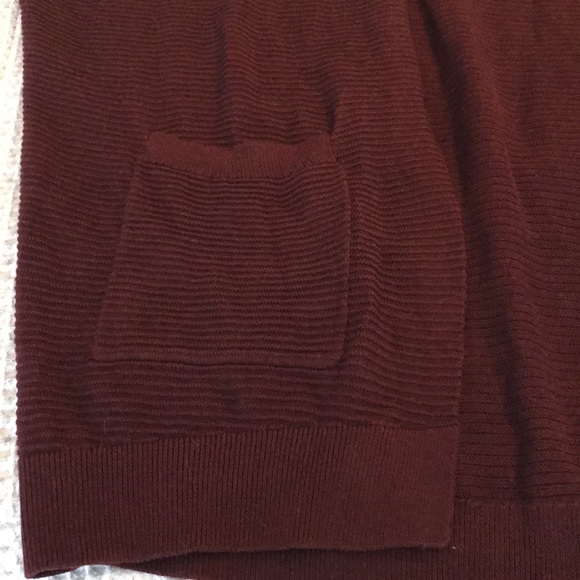 Burgundy EXPRESS Cardigan Sweater - Picture 8 of 13